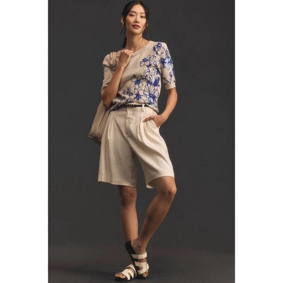 maeve x sonal nathwani floral short sleeve sweater xsmall - Picture 5 of 8